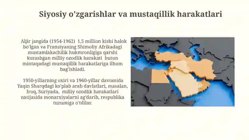 Arab mamlakatlari XX asr ikkinchi yarmida 3