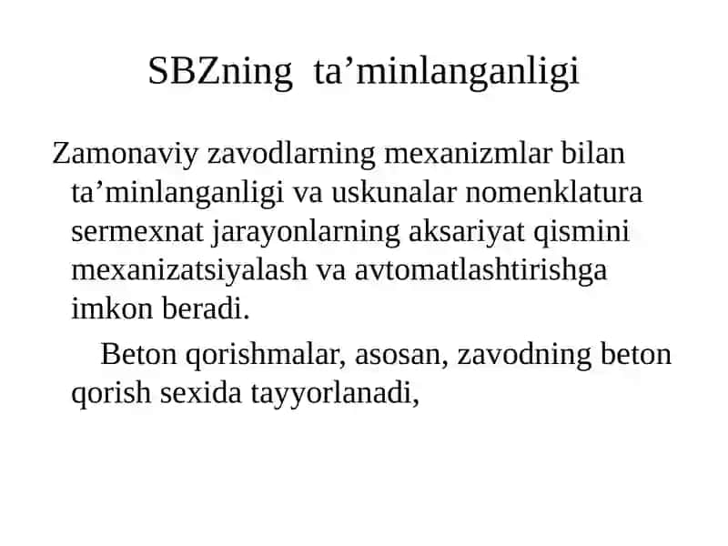 Sementobeton qorishmalarini ishlab chiqarish zavodlari 3