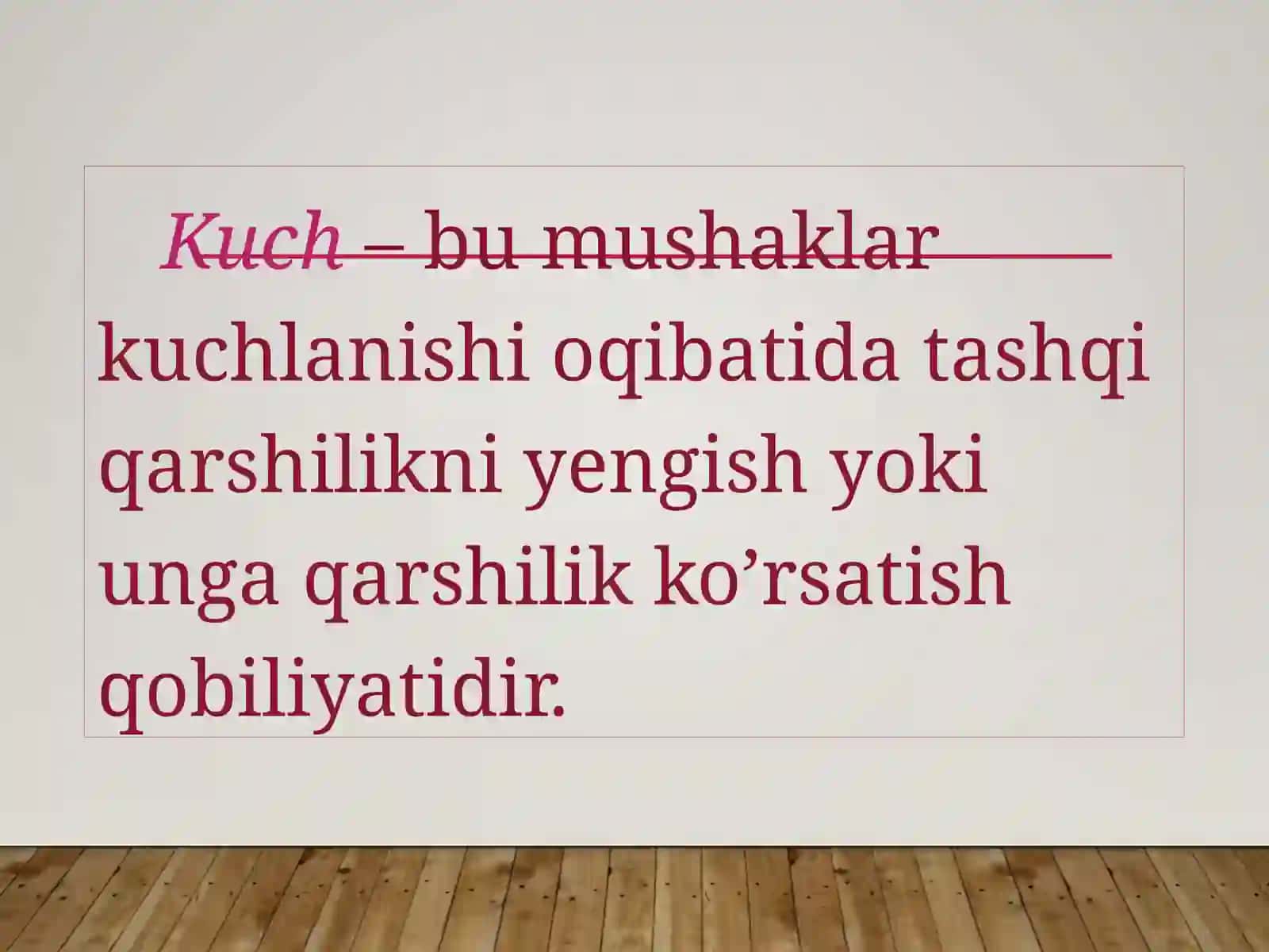 KUCH QOBILIYATLARINI TARBIYALASH 3
