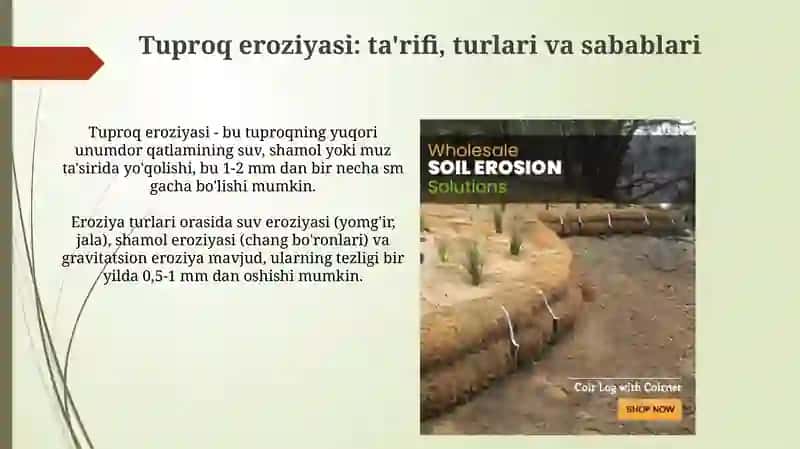 Tuproq eroziyasi va uning oldiniolishchoralari 3