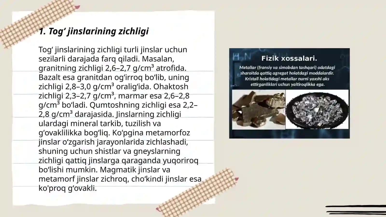 Togʻ jinslarining fizik va mexanik xossalari 3