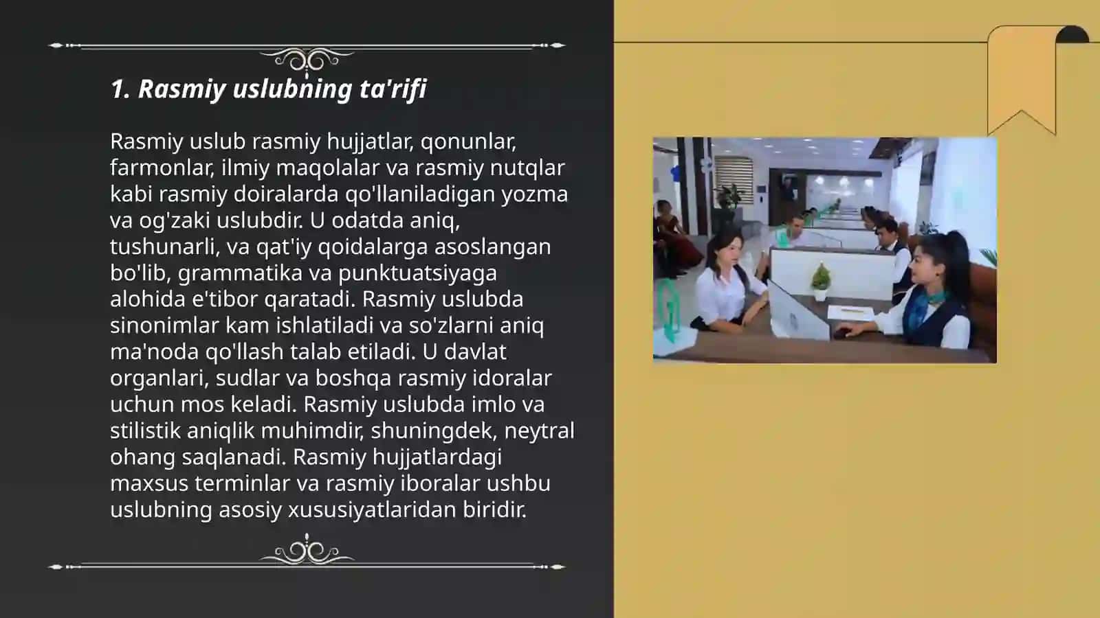 Rasmiy uslub va uning umumiy xususiyatlari 3