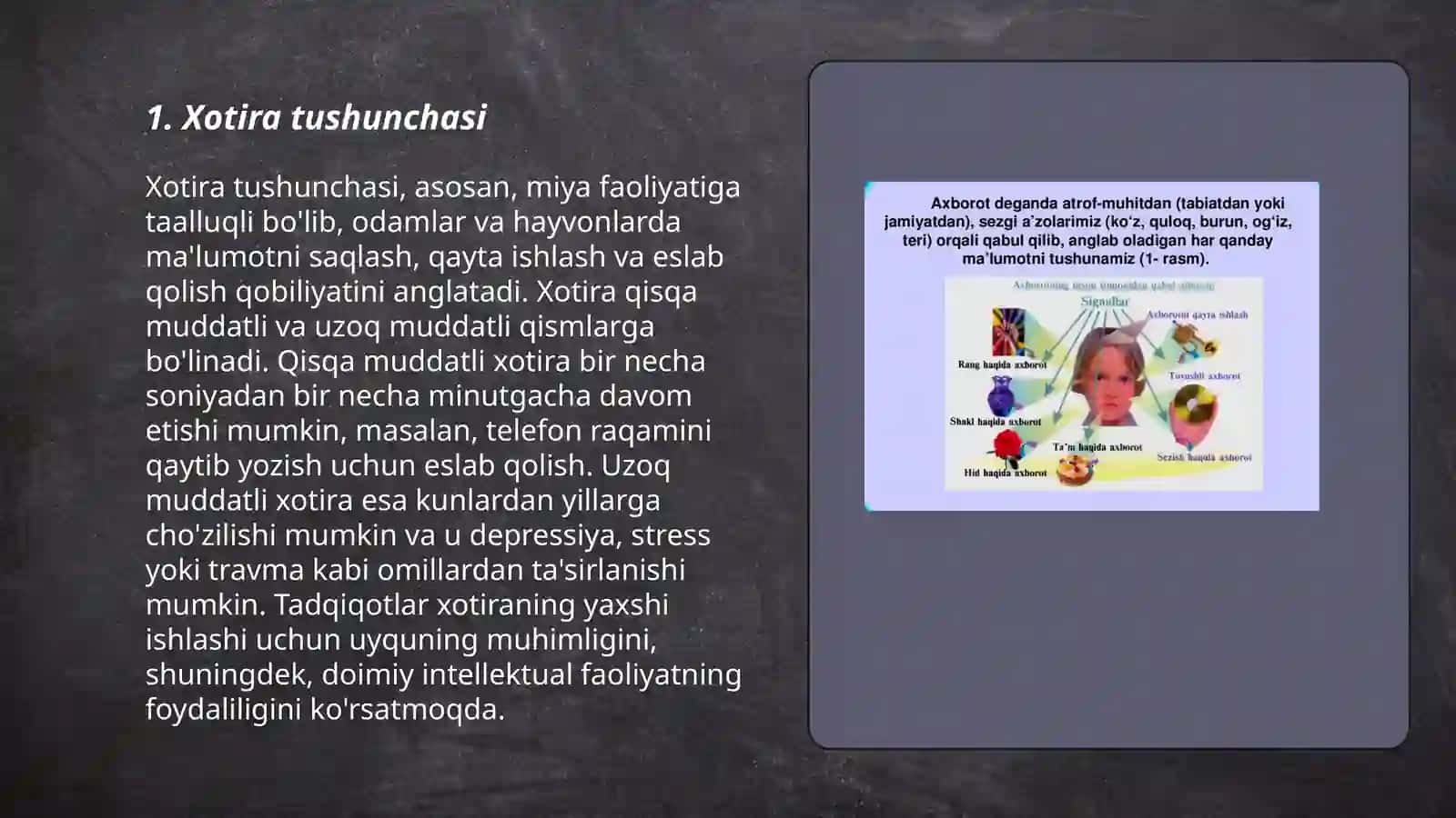 Xotira haqida tushuncha va uning nerv-fiziologik asosi 3