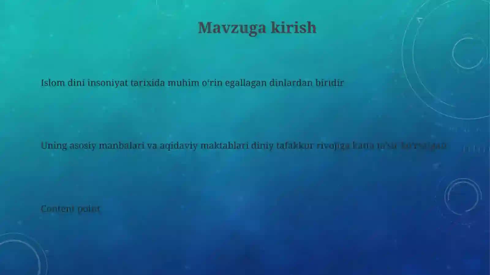 Islom dini manbalari, aqidaviy maktablar va ularning hozirgi davrdagi ahamiyati 3
