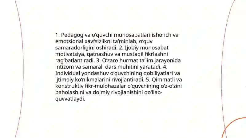 Pedagoglarning oʻquvchilar bilan oʻzaro muomalasi 3