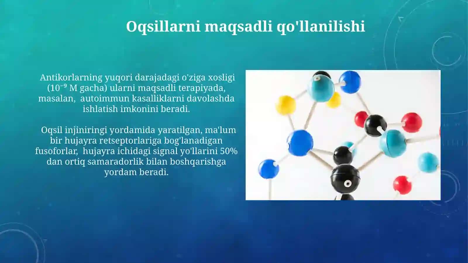 Oqsillarning fizik va kimyoviy xossalari va ulardan maqsadli foydalanish 3