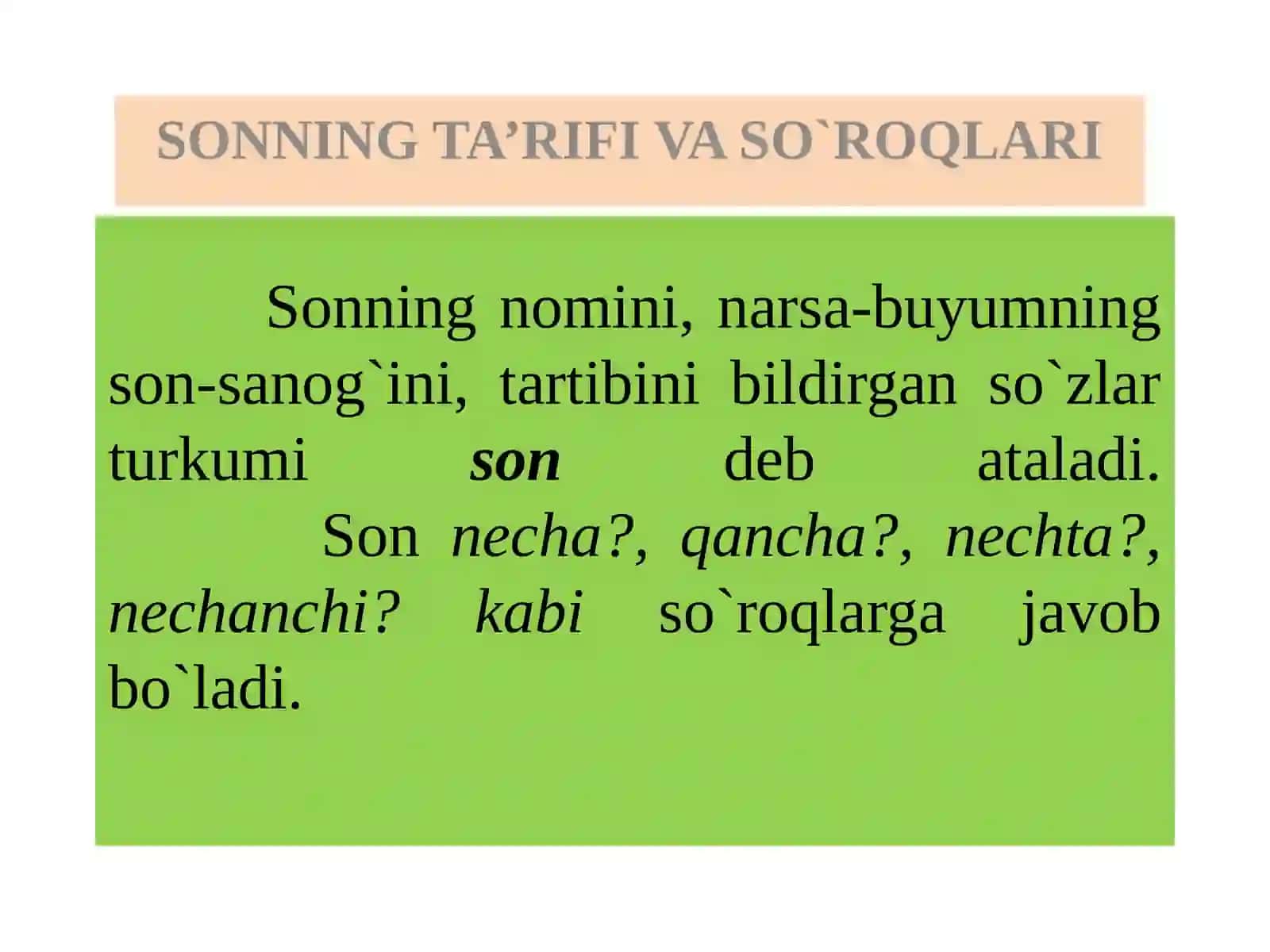 SON SO`Z TURKUMI 3