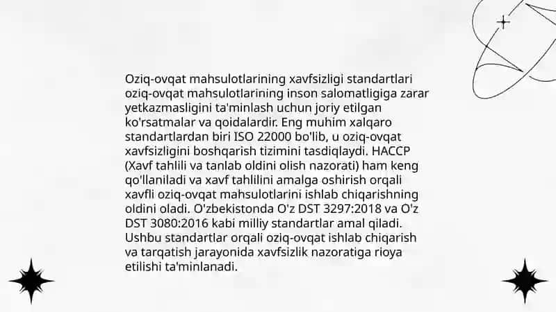 Oziq-ovqat mahsulotlari ekspertizasi ob‘ektlari va xavfsizligi 3