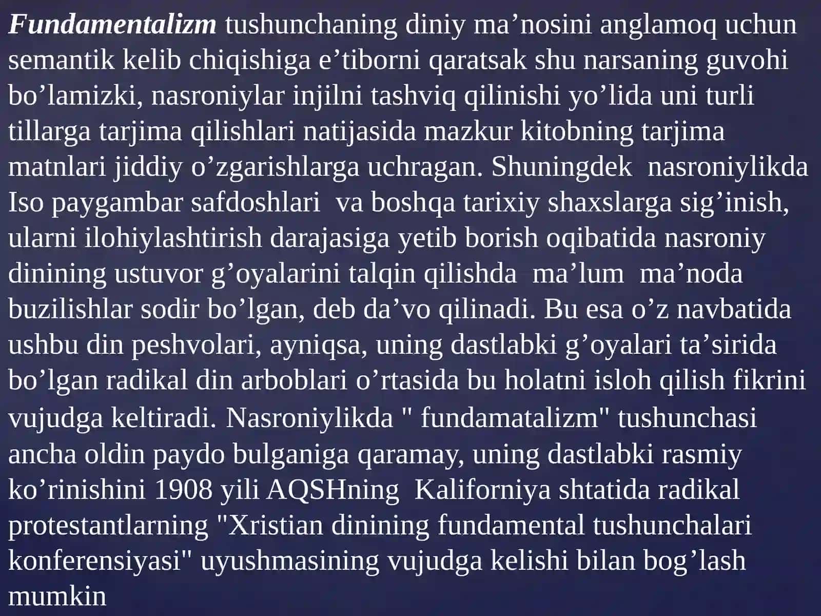 Diniy mutaassiblik va dindorlik 3