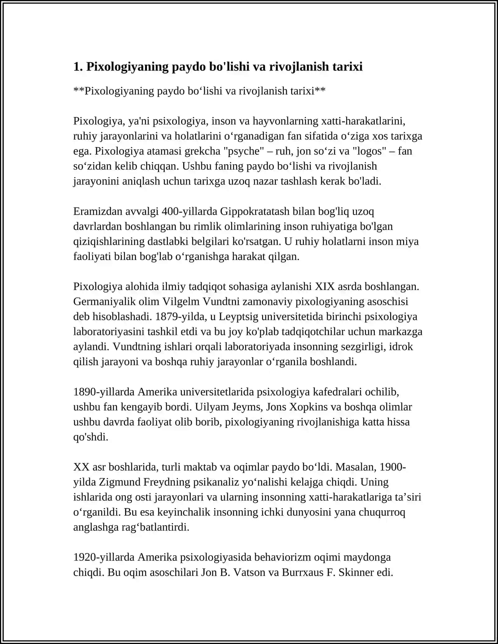 PIXOLOGIYA FANING PREDMEDI VA RIVOJLANISH TARIXI TARAQIYOTI METODLARI VA TARMOQLARI 3