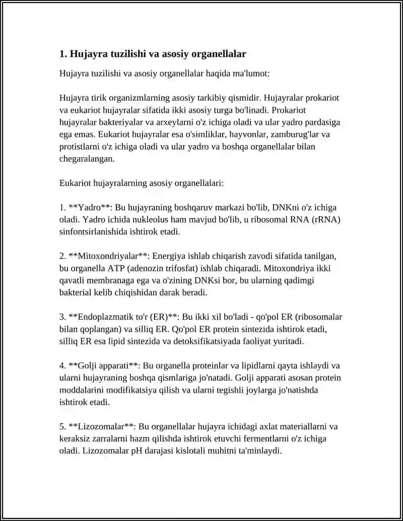 Hujayra Nazariyasi va Biotexnologiyasi 3