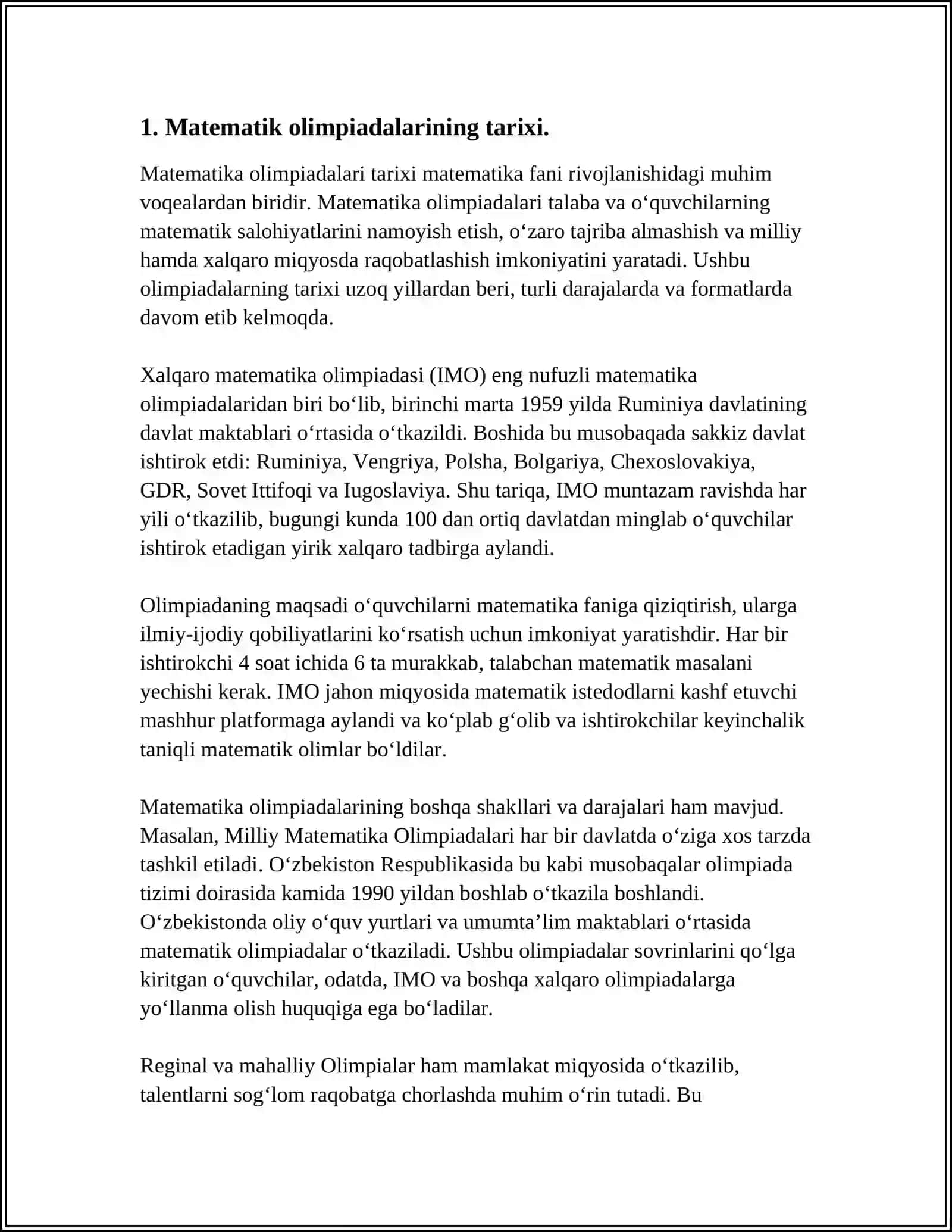 MATEMATIKA FAN OLIMPIADALARINING ROLI 3