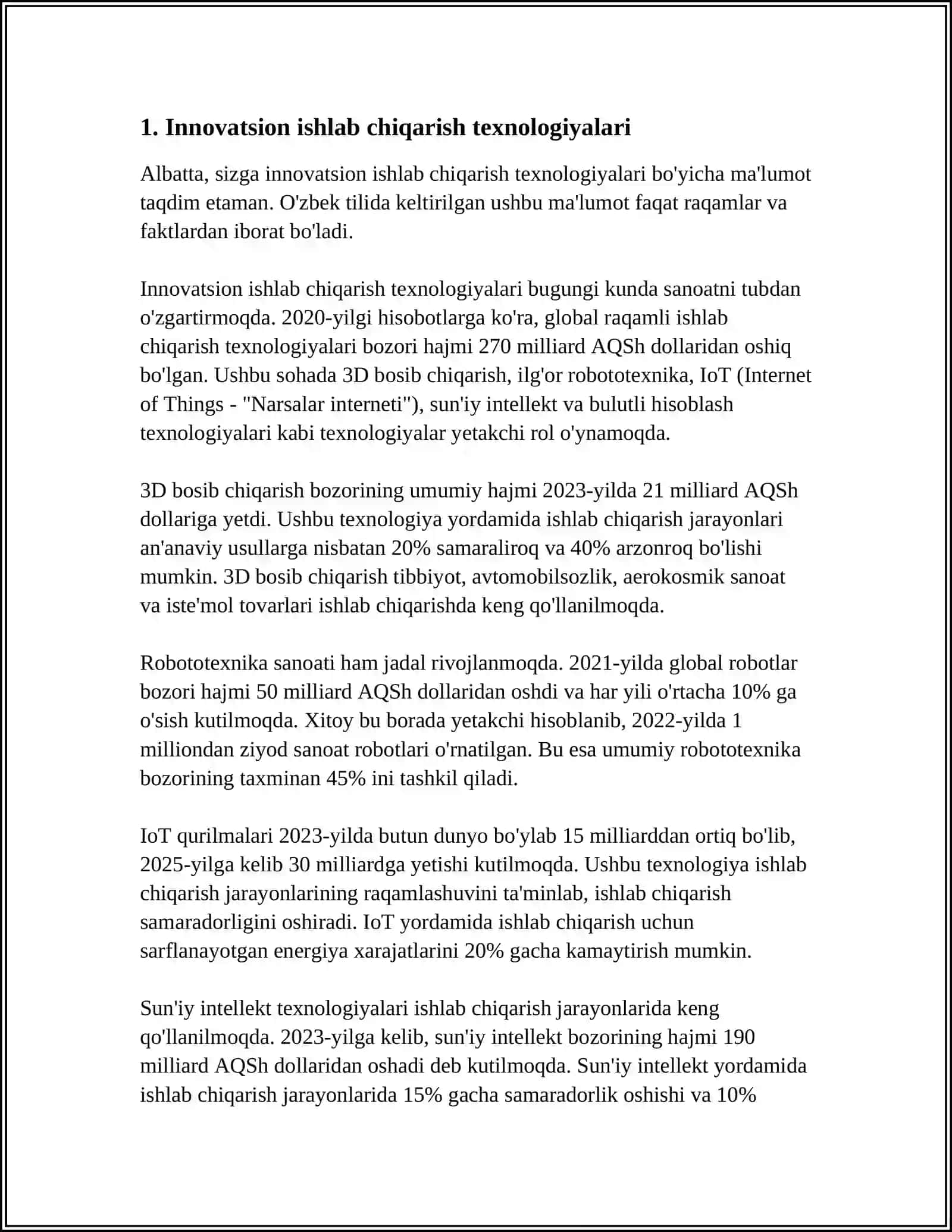 Innovatsion ishlab chiqarish texnologiyalari 3