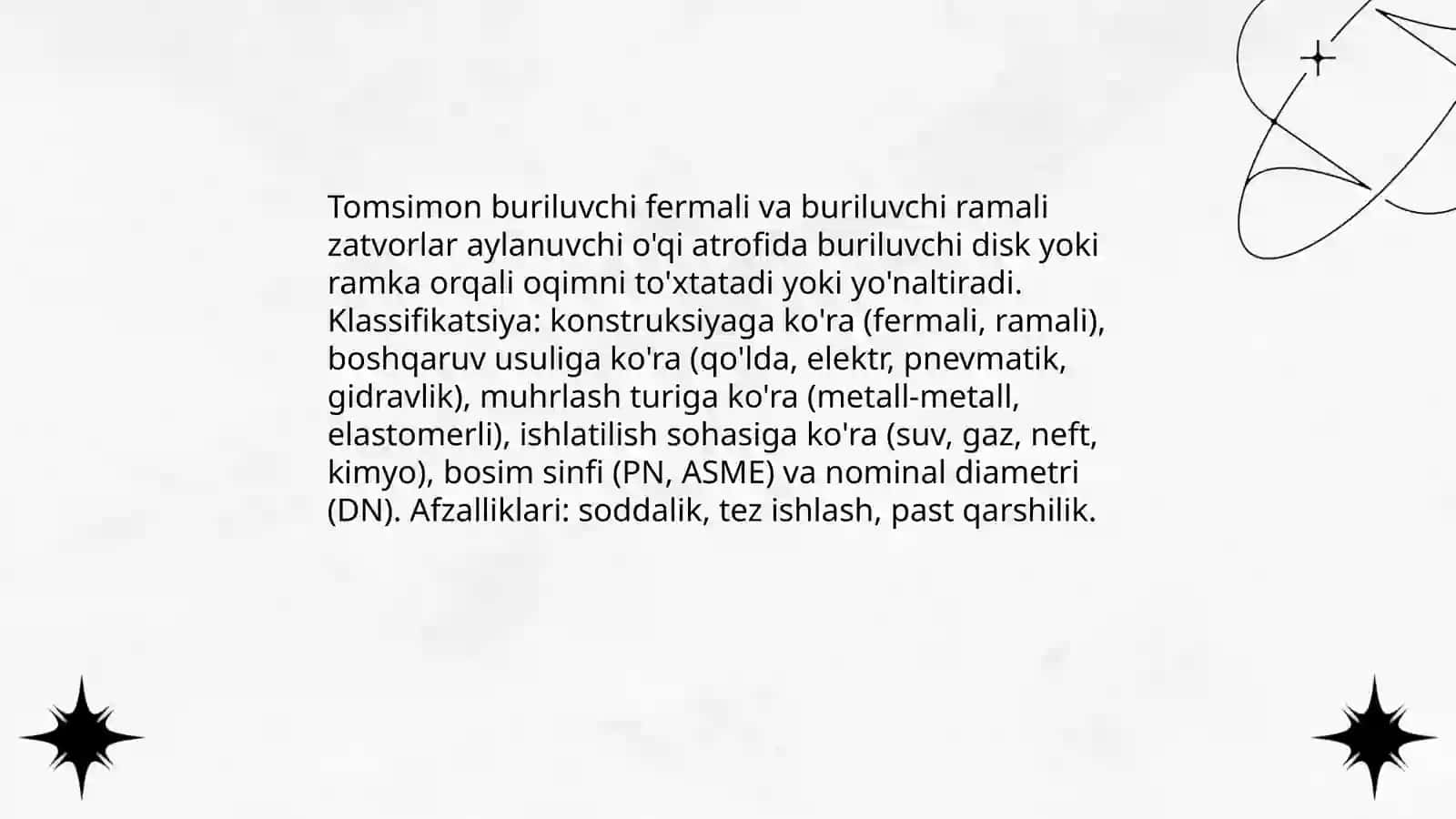 Tomsimon buriluvchi fermali va buriluvhi ramali zatvorlar 3