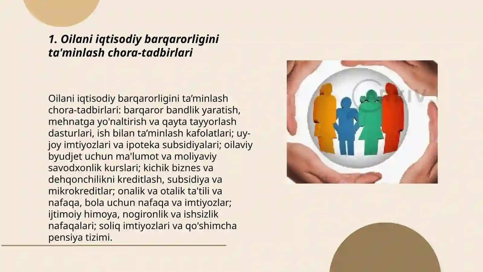 Oilani iqtisodiy barqarorligini ta'minlash chora-tadbirlari 3