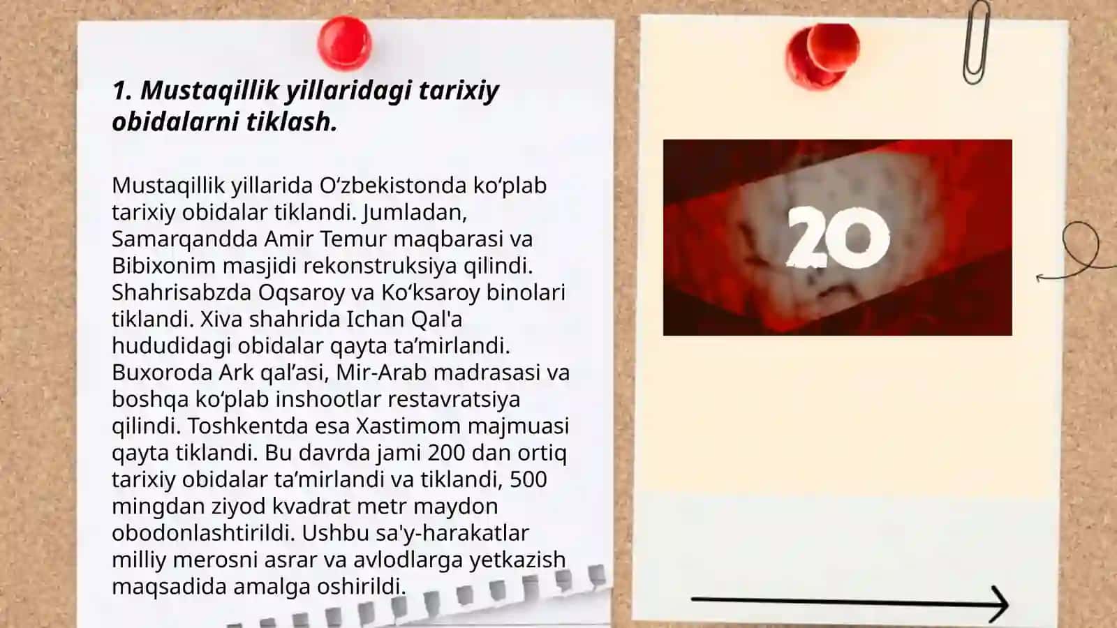 Mustaqillik yillaridagi tarixiy obidalarni tiklash 3