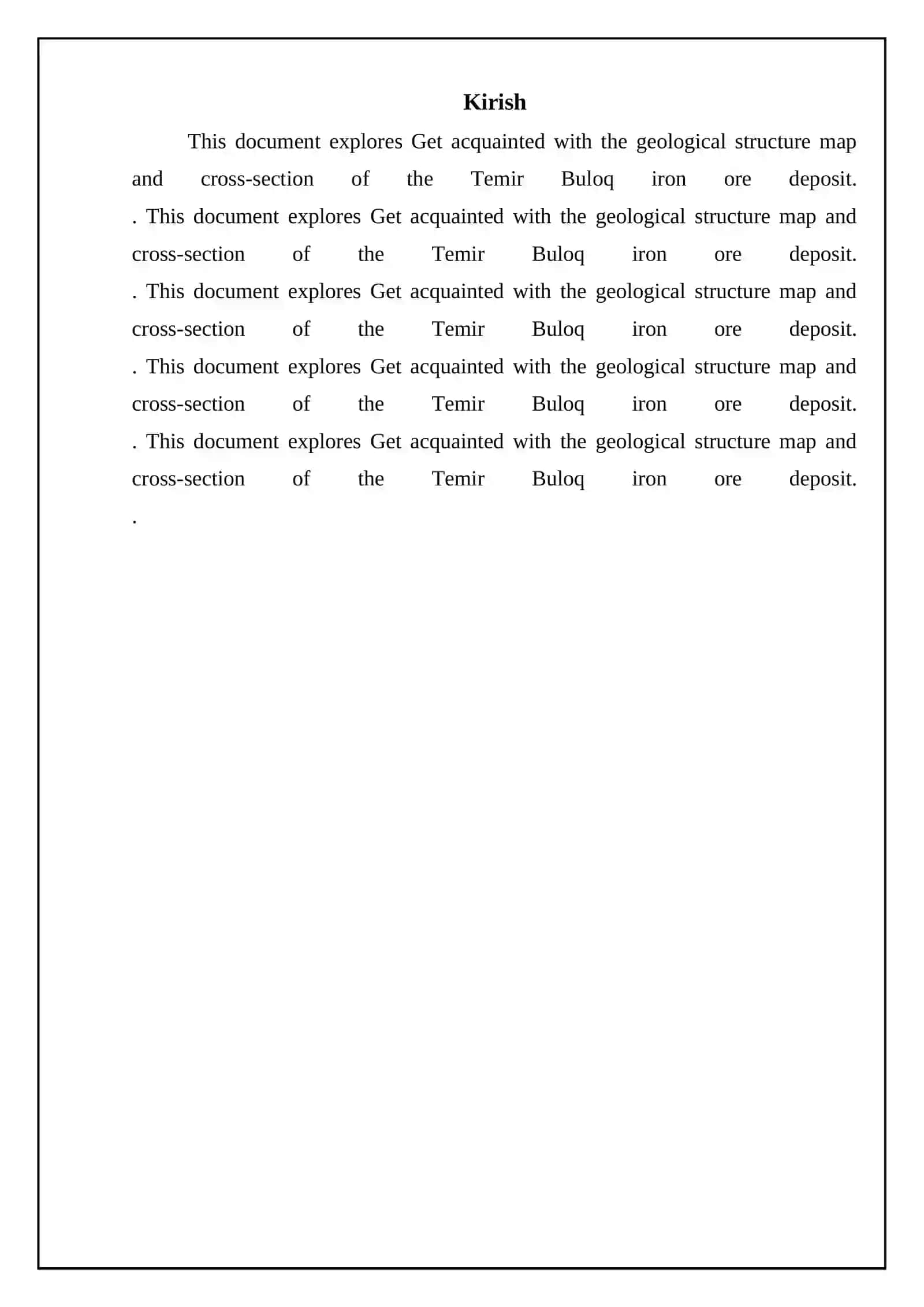 Temir buloq temir konini geologik tuzilishi xarita va kesmasi bilan tanishish 3