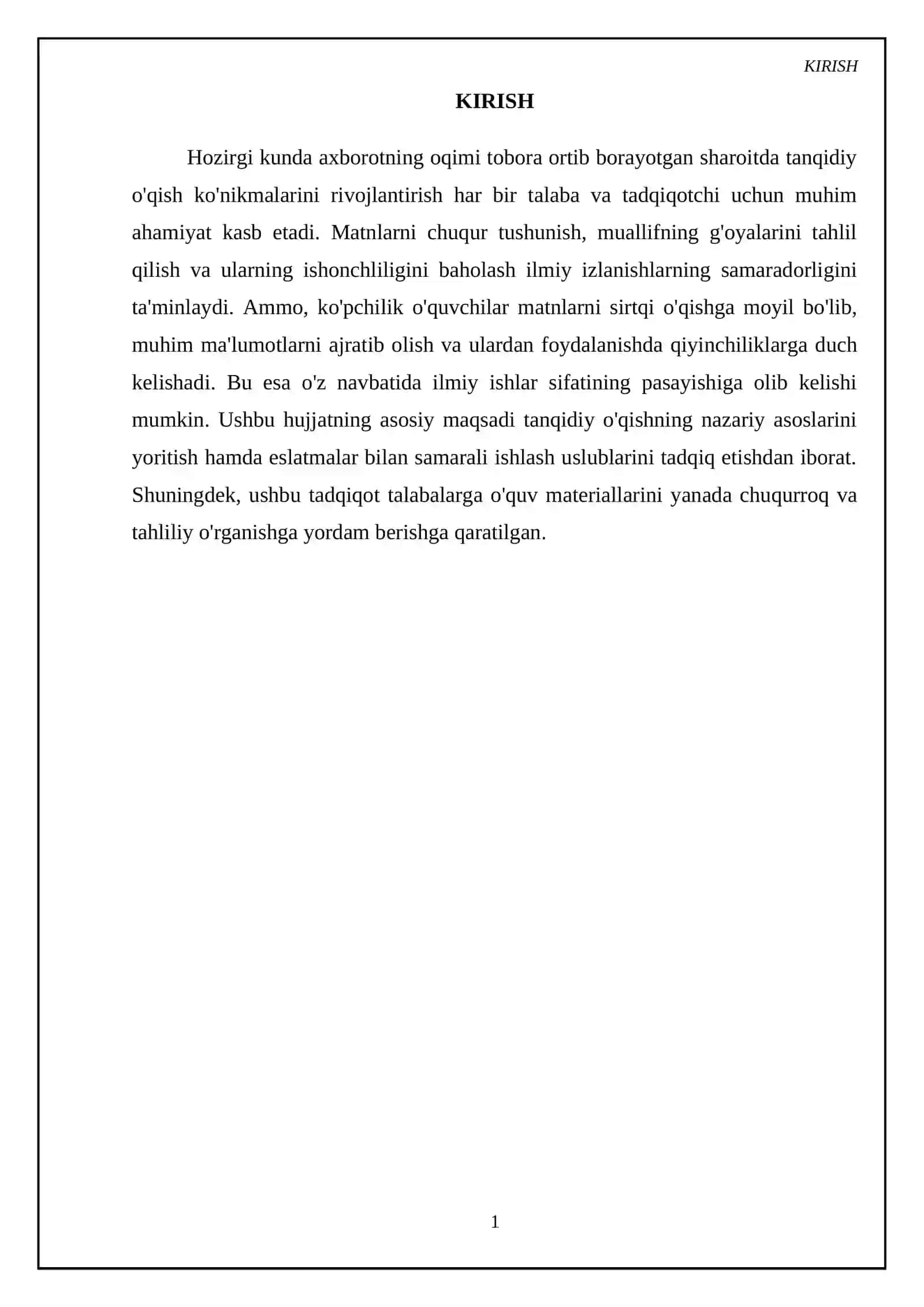Tanqidiy o'qishning nazariy asoslari va strategiyalari 3