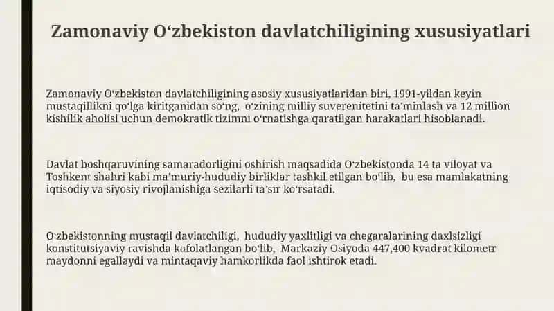 O'zbekiston Milliy davlatchiligining shakllanishi metodik tahlil 3
