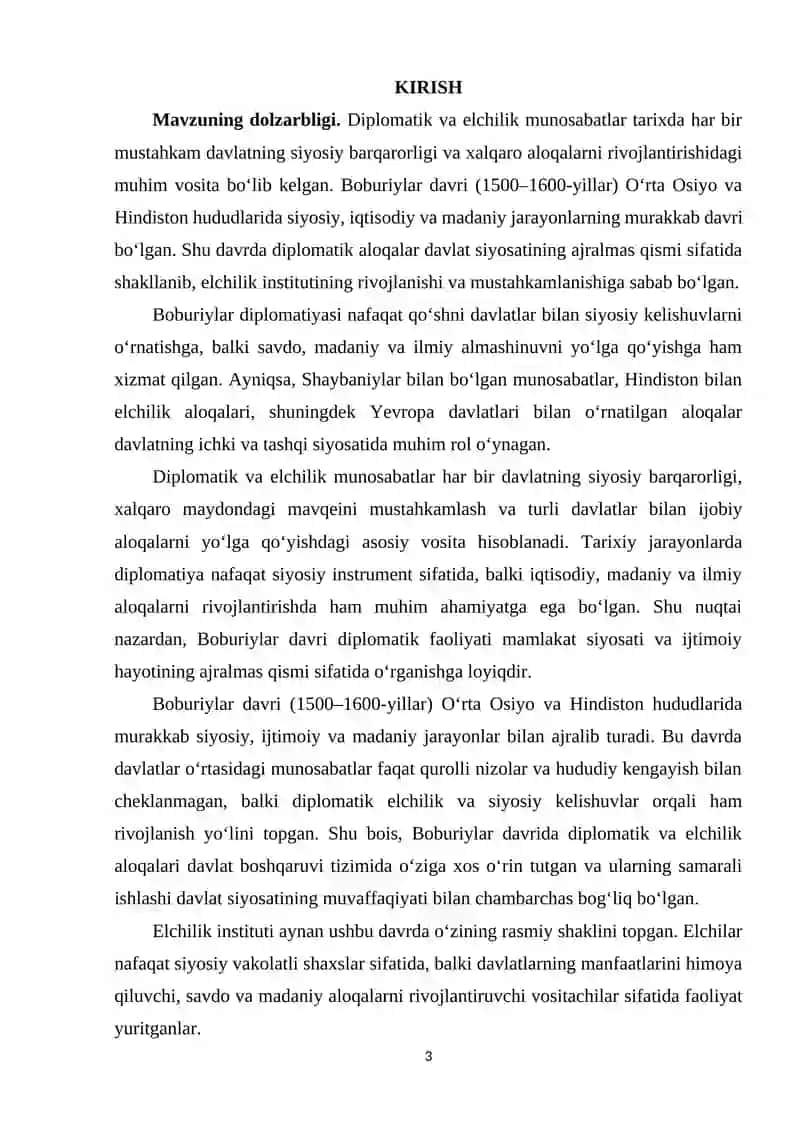 BOBURIYLAR DAVRIDA DIPLOMATIK VA ELCHILIK MUNOSABATLARI 3