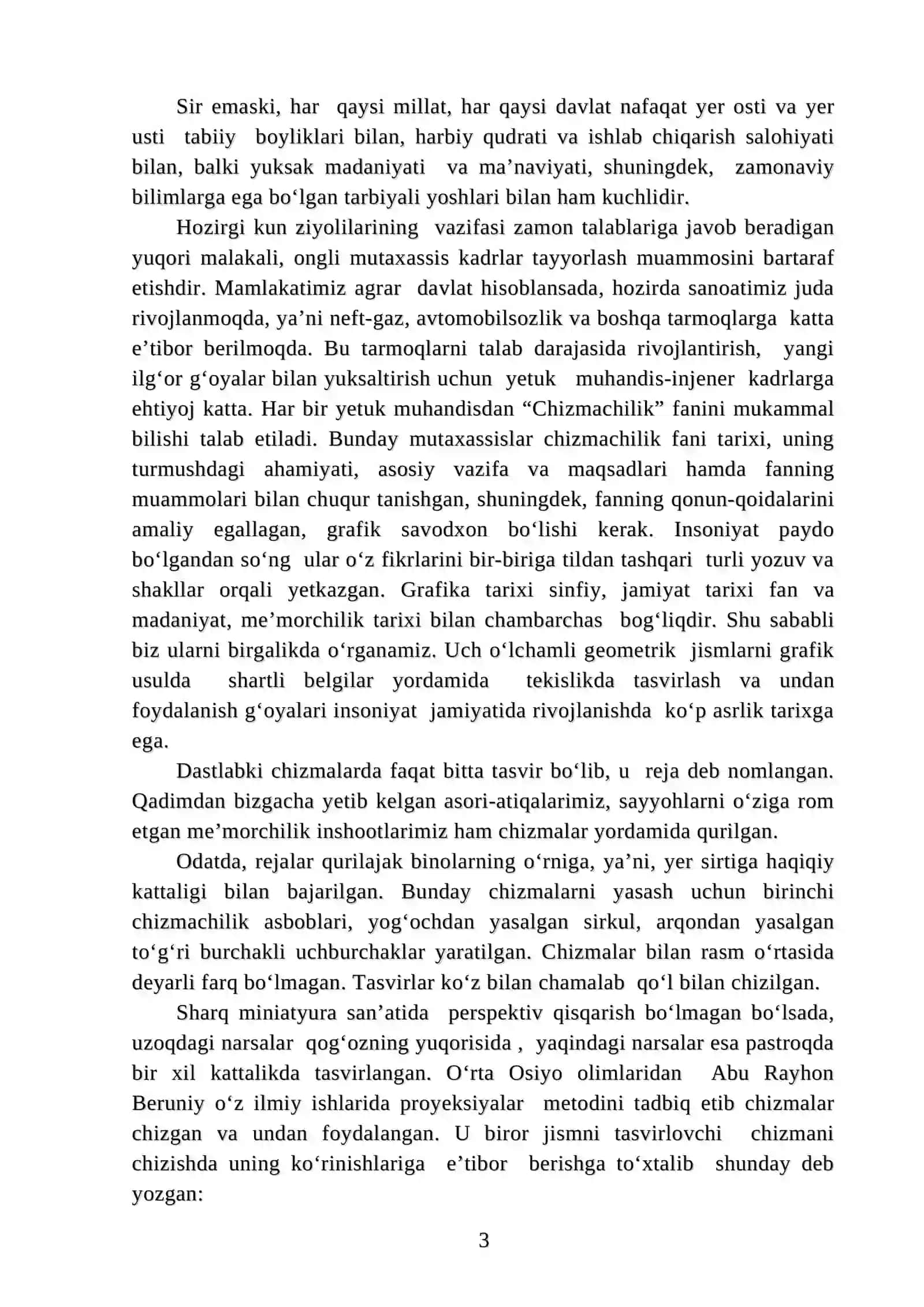 Detal eskizini tuzish qoidalari 3