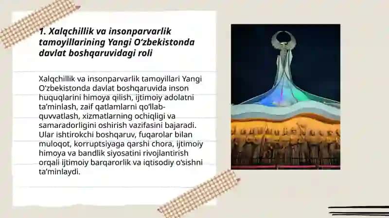 Yangi Oʻzbekistonda xalqchillik va insonparvar davlat qurishning ijtimoiy siyosiy ahamiyati 3