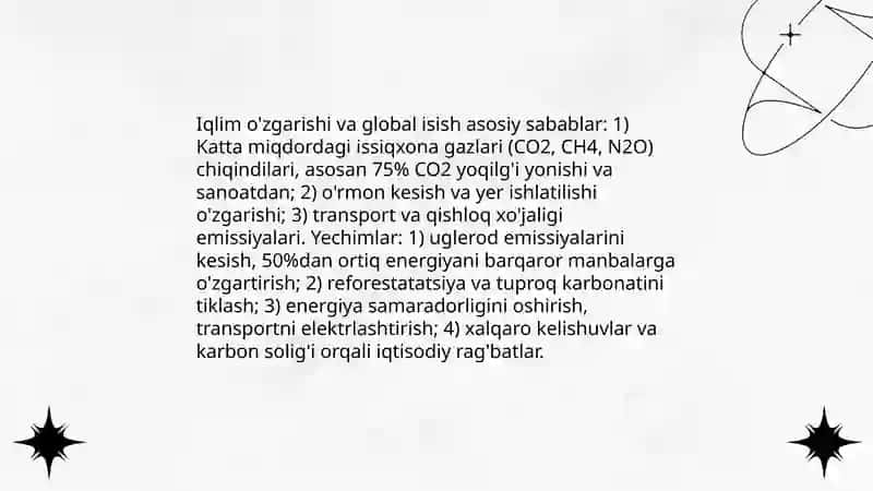Global ekologik muammolar va yechimlar 3