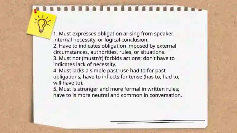 Modal verbs have to must should 3
