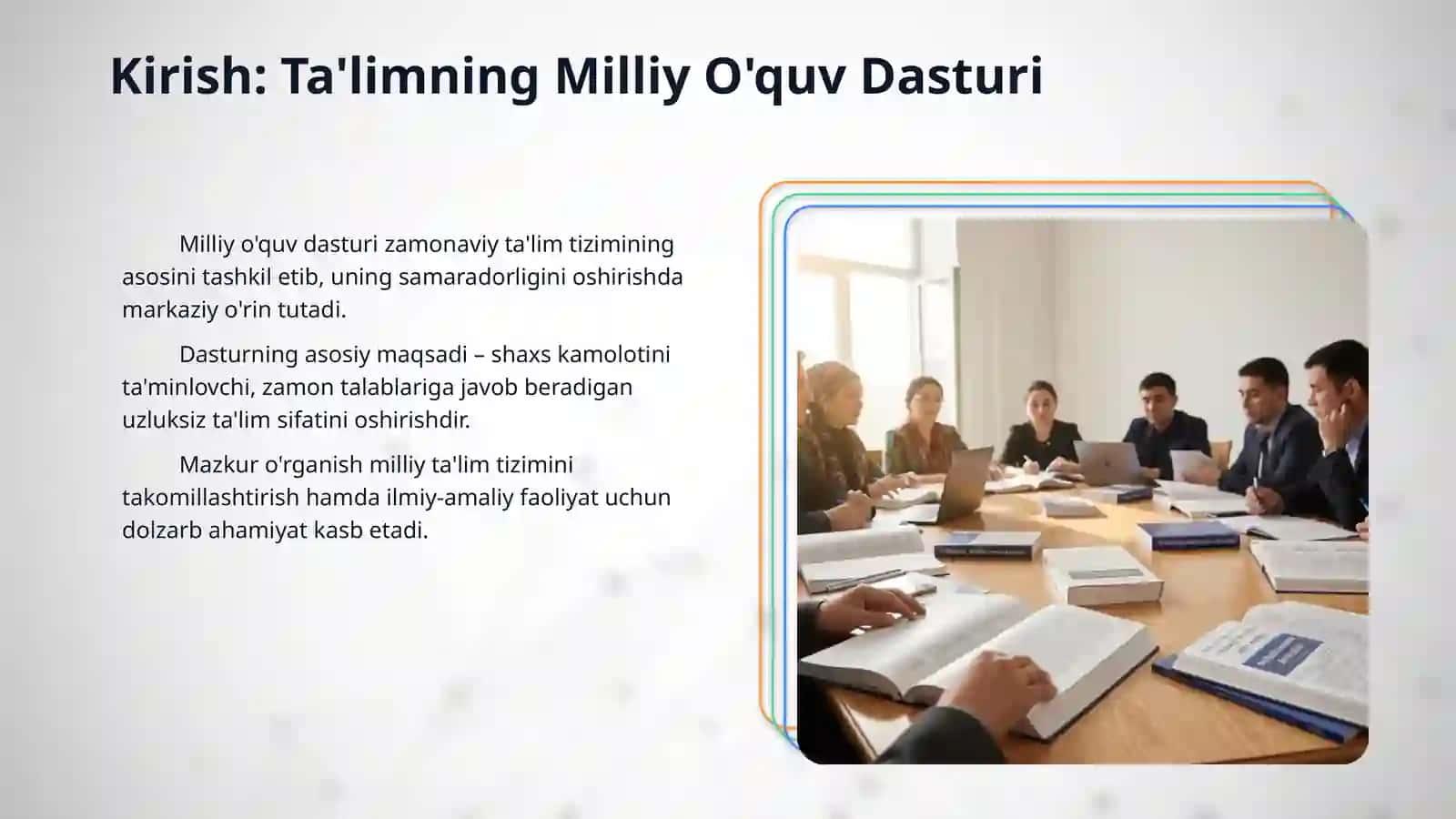 Ta’limning milliy o’quv dasturi fanini o‘rganishning nazariy-metodologik asoslari, manbalari 3