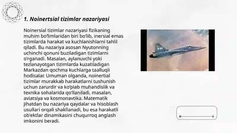 Noinertsial tizimlar nazariyasi 3