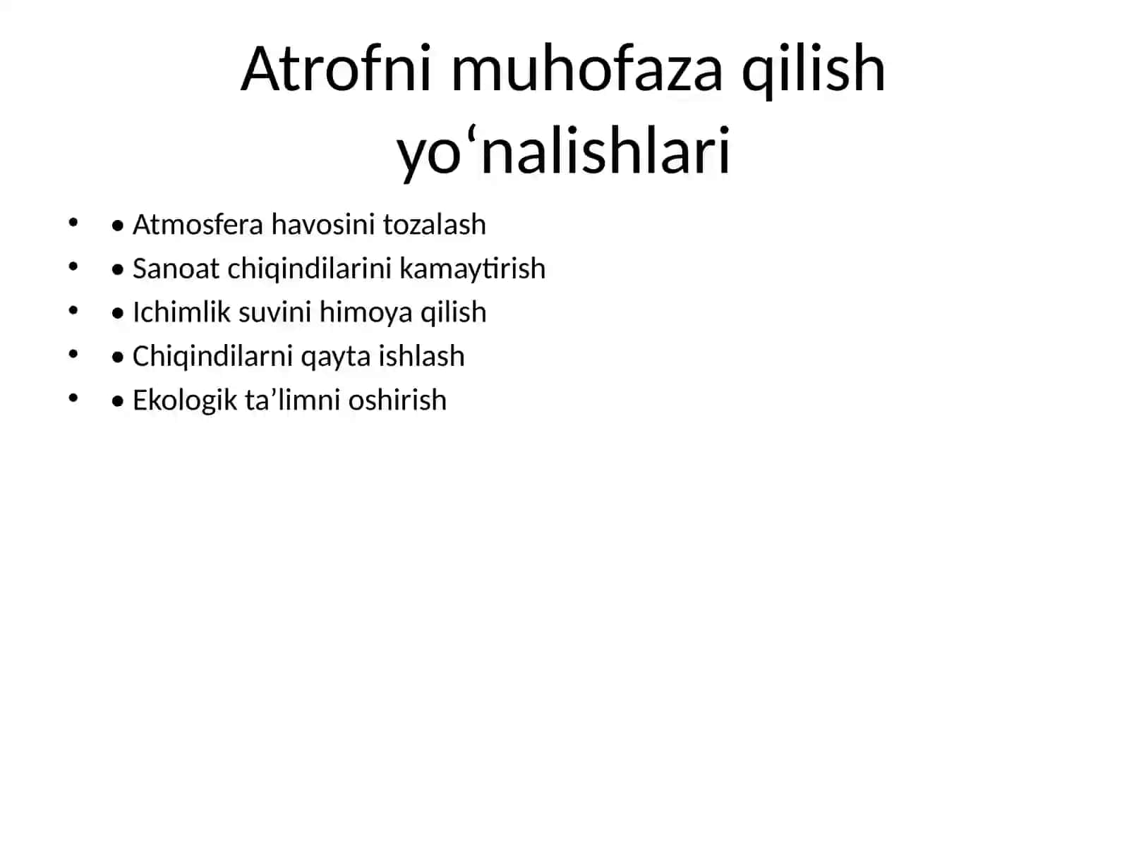 Atrofni muhofaza qilish. Jamoat himoya vositalari 3