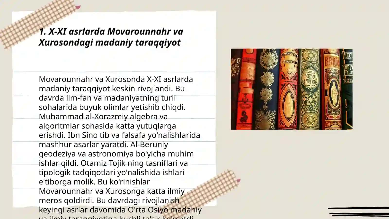 X-Xl-asrlarda madaniy va adabiy hayot 3