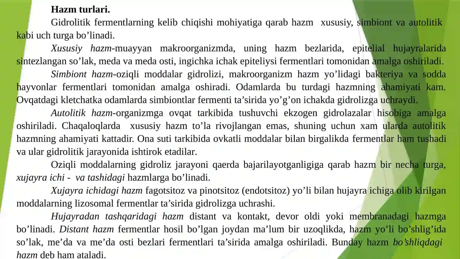 MA'RUZA. Hazm tizimifiziologiyasi 3
