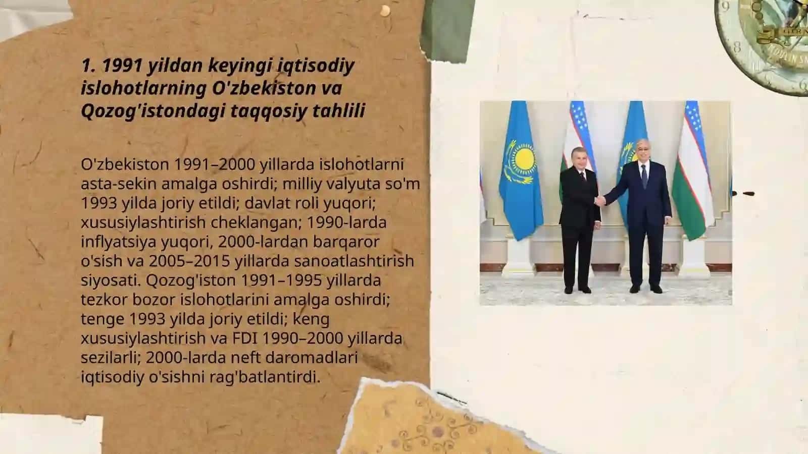 1991 yilidan keyingi O’zbekiston va Qozog’iston davlatlari iqtisodiyotini rivojlanishi 3