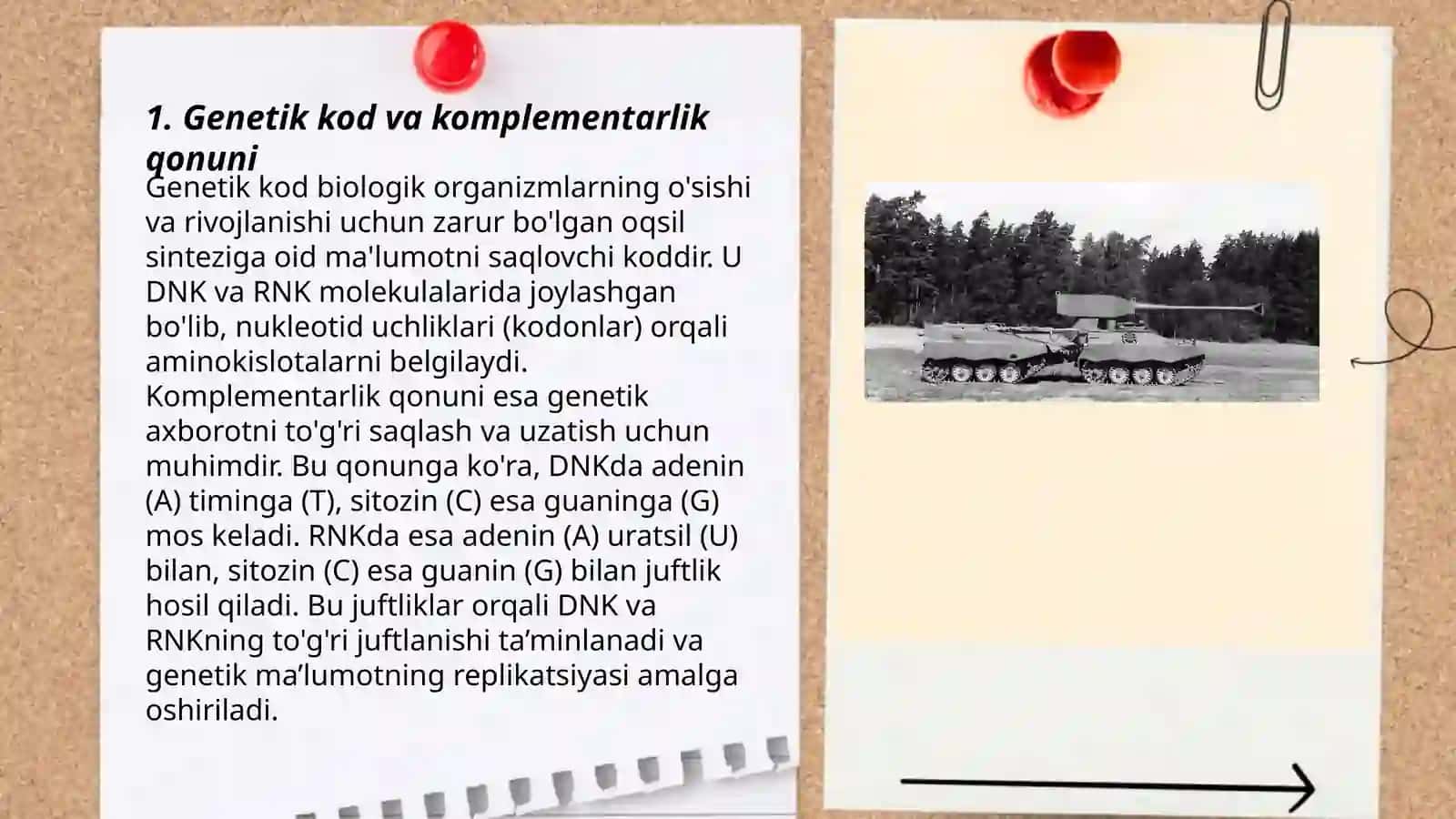 Hujayrada genetik axborotning uzatilishida komplementarlik qonunyatining òrni 3