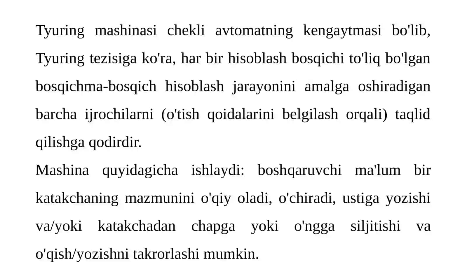 Tyuring mashinasi va tezisi 3