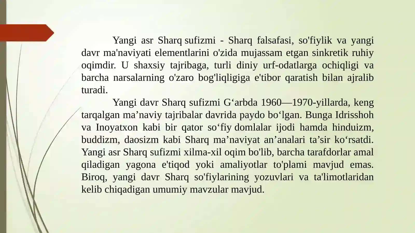 Yangi davr Sharq tasavvufi 3