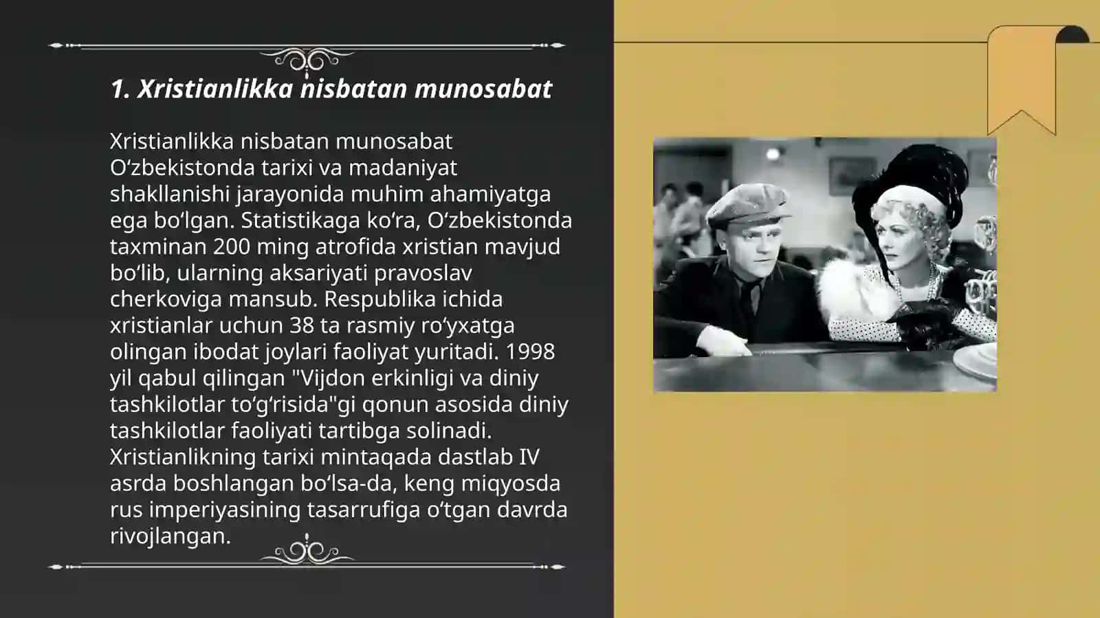 Xristianlikka nisbatan munosabat 3