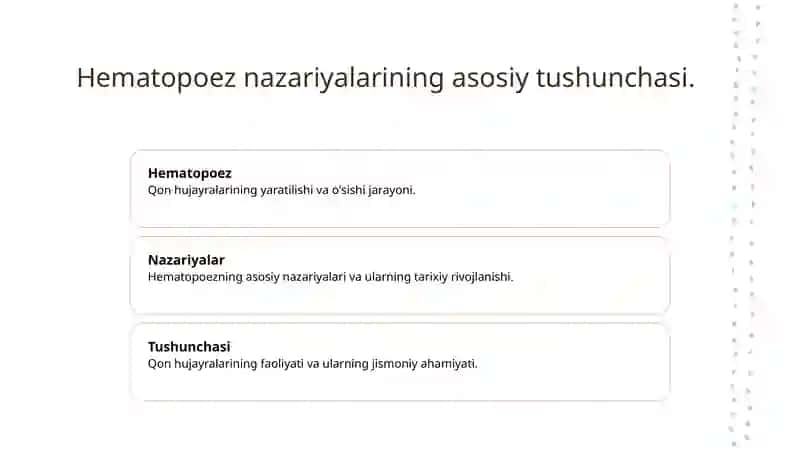 Hematopoez nazariyalari 3