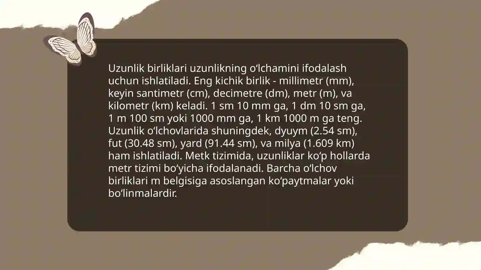 Oʻlchov birliklari 3