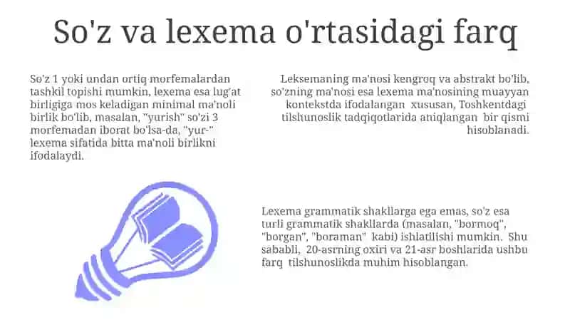 Leksemaning shakl va ma'no tuzilishi 3