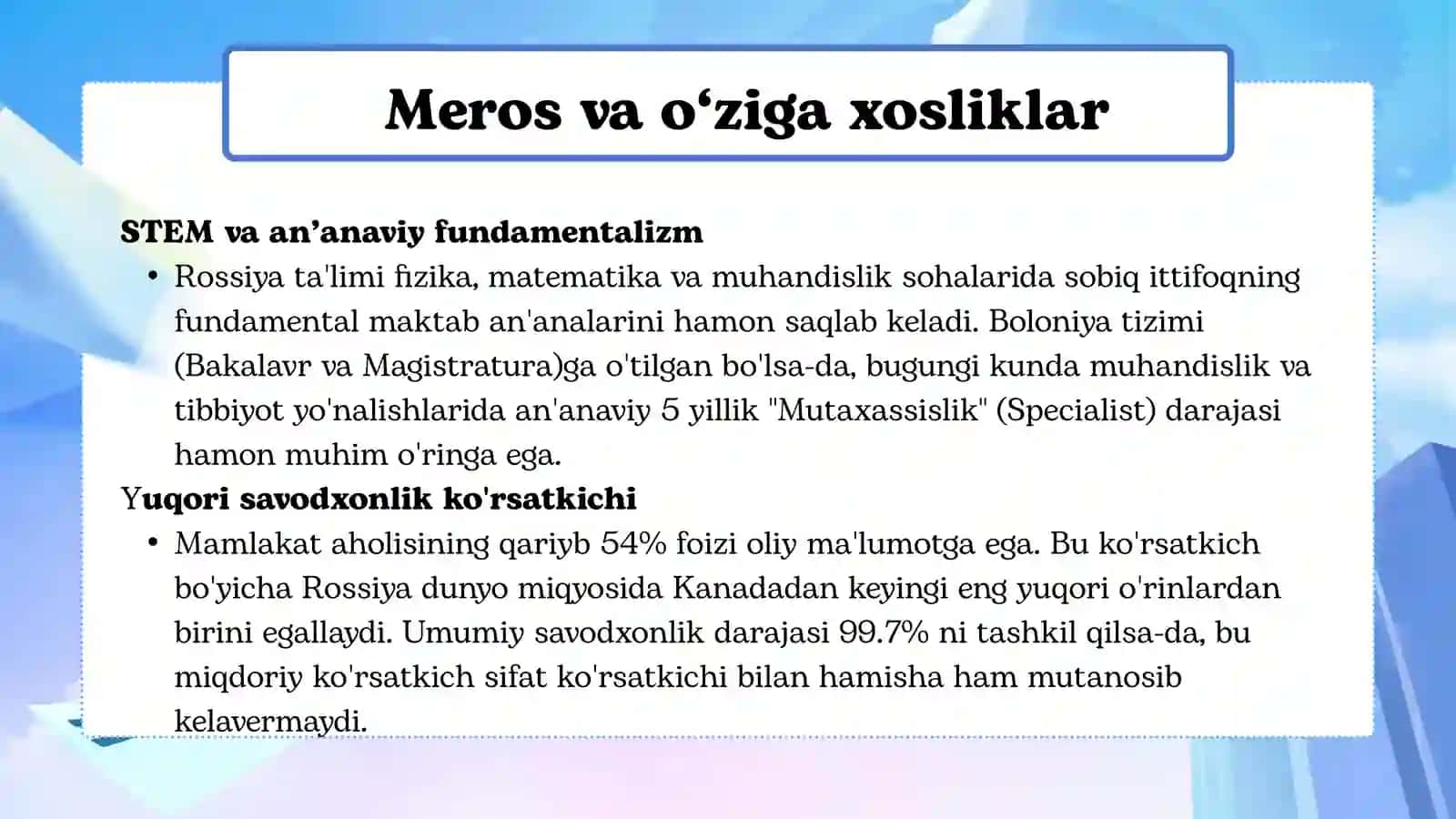 Rossiya Davlati Ta’lim Tizimi 3