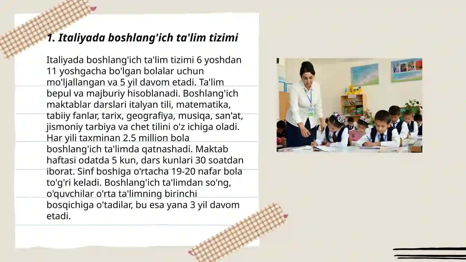 Italiya va Ispaniya taʼlim tarbiya masalalarining olib borilishi va qiyosiy tahlili 3