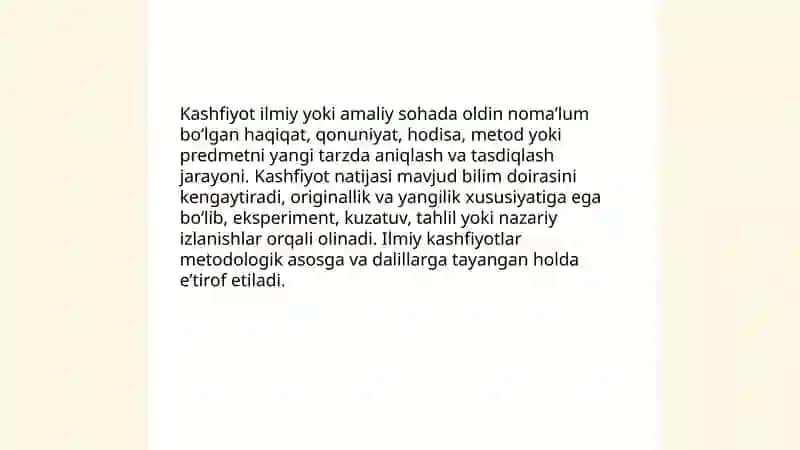 Kashfiyot tushunchasi slayt 15 ta QarshiyevaSayyora Sayyora 3