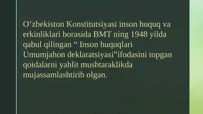 O’zbekistondai inson huquqlari va erkinliklari 3