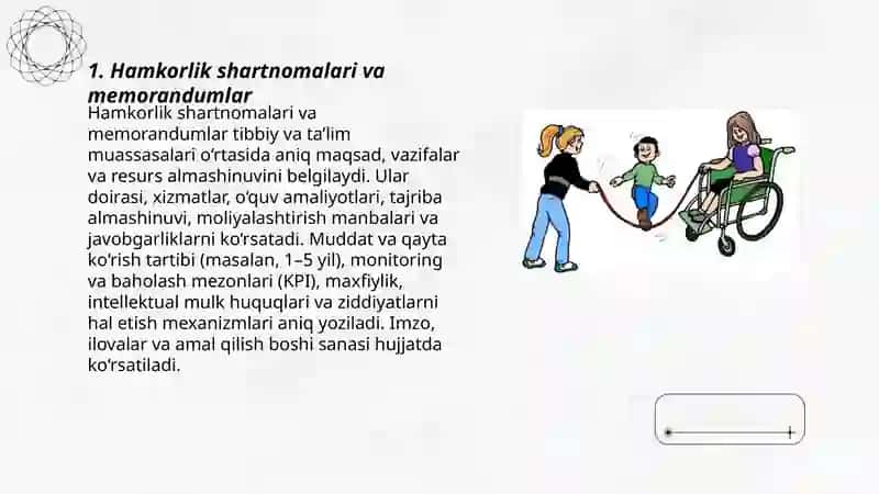Tibbiy va ta’lim muassasalari o‘rtasidagi hamkorlik mexanizmlari 3