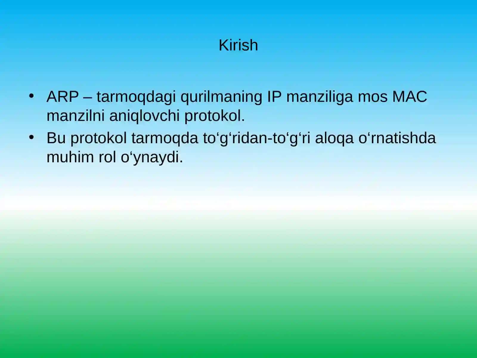 ARP (Address Resolution Protocol) qanday ishlaydi? 3