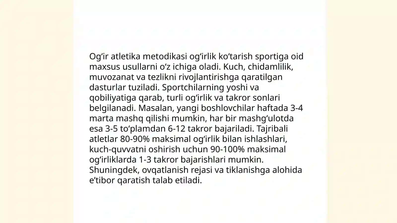 Ogʻir va yengil metodikasi 3