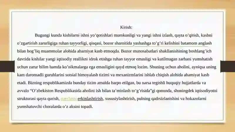 Ishsizlikning kelib chiqish sabablari va namoyon bo'lish shakllari 3