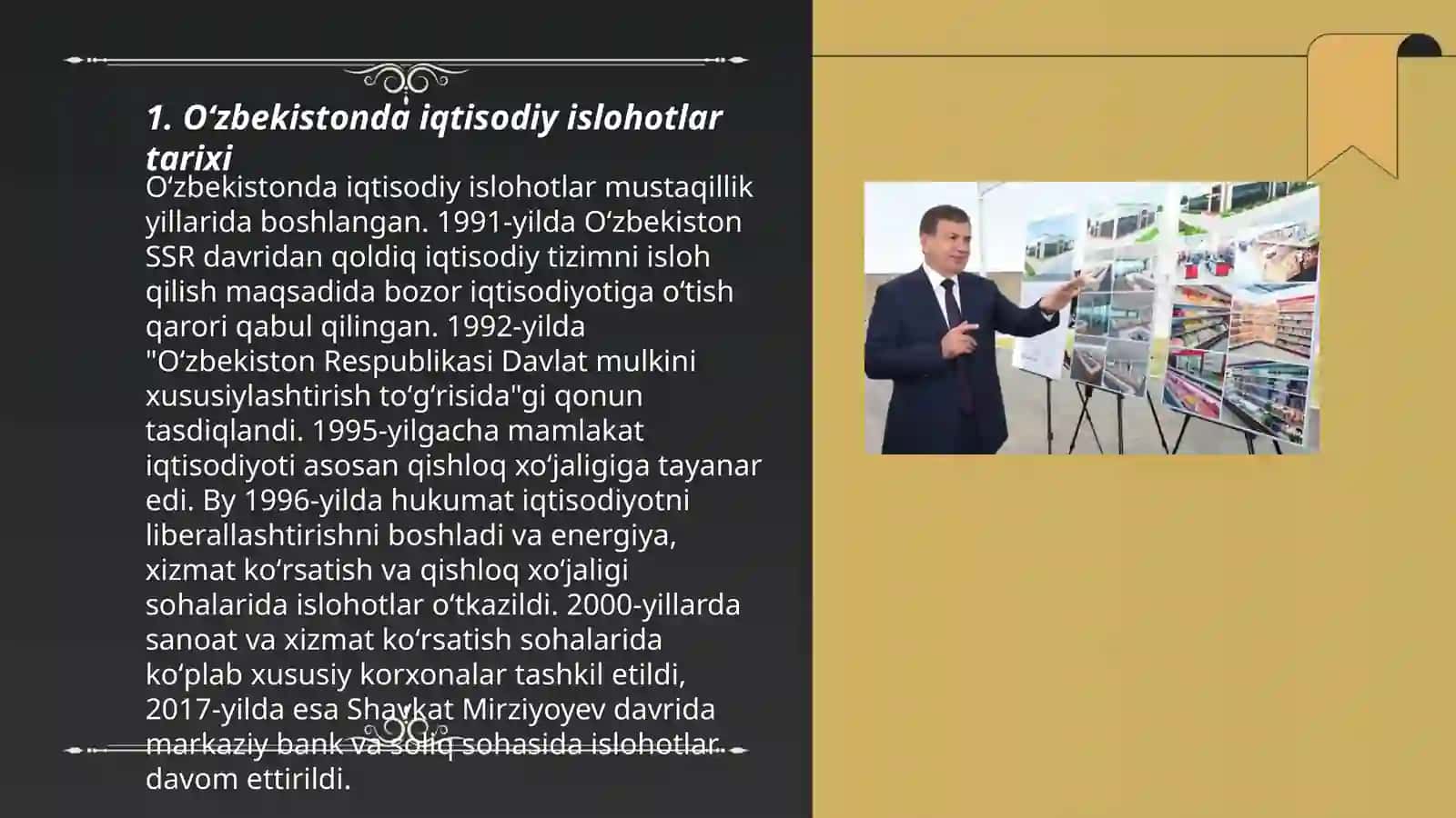 Iqtisodiy Islohatlar, Xususiy Mulkchilikning Shakllanishi 3